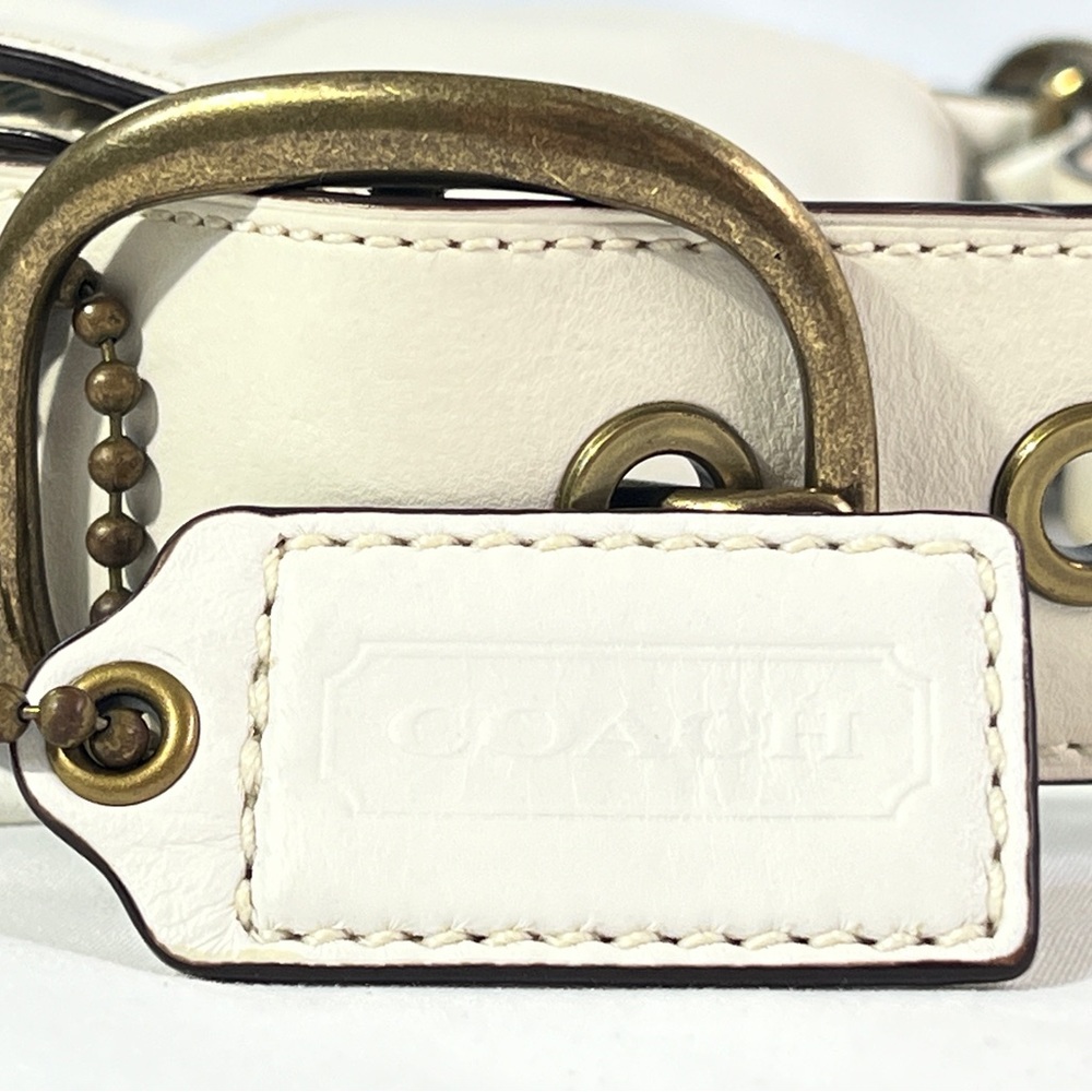 Vintage Legacy Coach Bleecker 11418 Shoulder Crossbody Flap Bag White - Picture 12 of 16